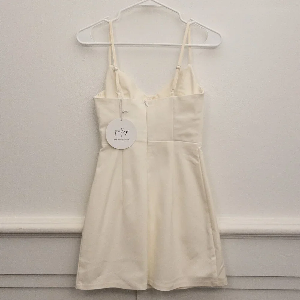 Polly White Bustier Mini Dress – Size 2 | Fit & Flare | NWT - Picture 2 of 5